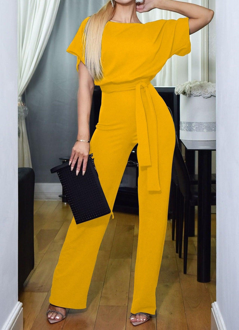 1-Piece Jumpsuit-Yellow-S-State of Style