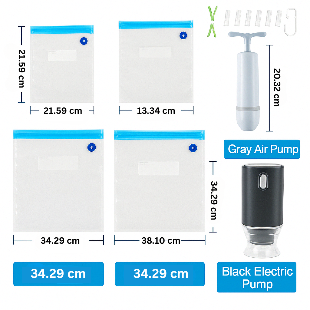10 Reusable Vacuum Sealer Bags - FreshGuard-Medium-State of Style
