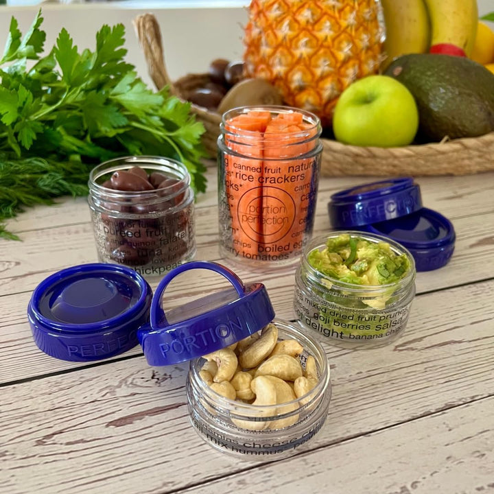 100-Calorie Snack Portion Control Containers - Stackable Set-Purple-State of Style