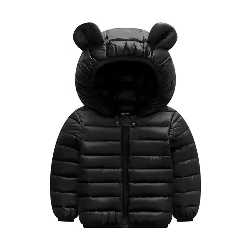Children's waterproof rain jacket in a down style with cartoon design – Miro