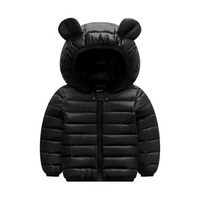 Children's waterproof rain jacket in a down style with cartoon design – Miro