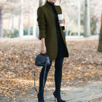 Women's Stand Collar Winter Coat with Timeless Design – Reginel