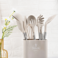 12-Piece Silicone Kitchen Utensil Set – Culinara Pro-Beige-State of Style