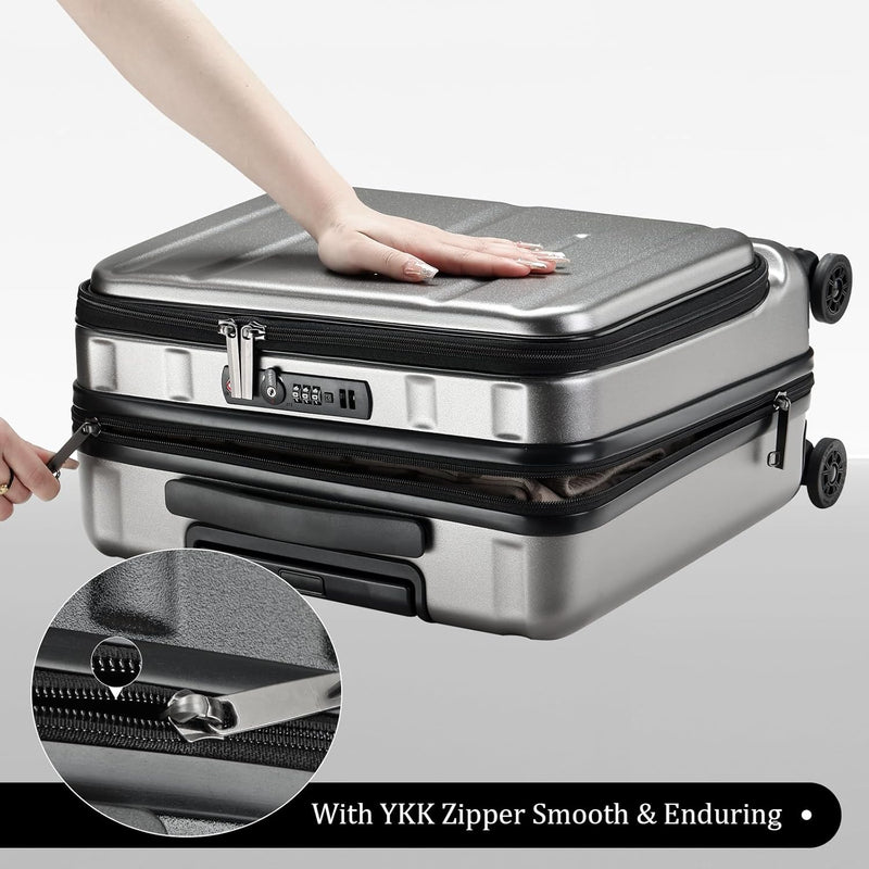 Compact 16-Inch Hardshell Carry-On with Laptop Compartments and TSA Lock
