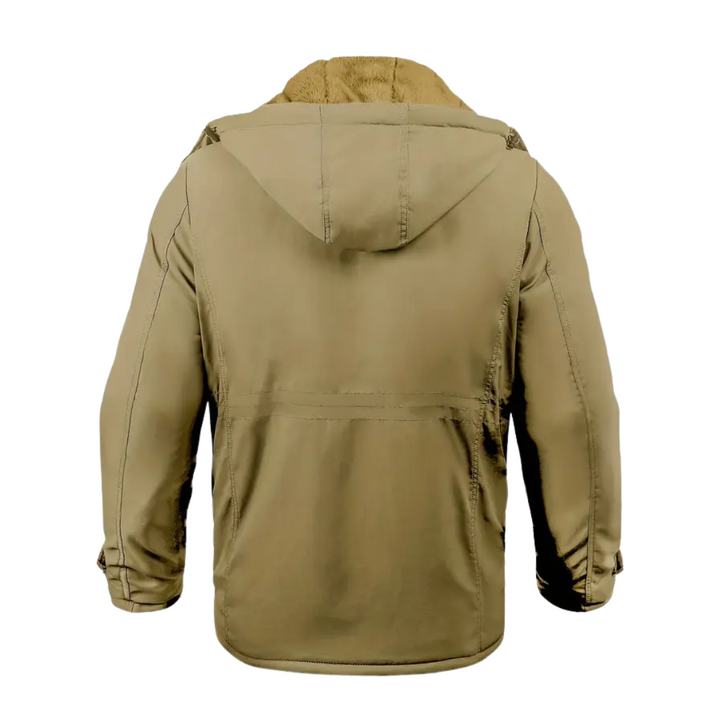 Men's winter jacket lined with plush & hood – Stellan