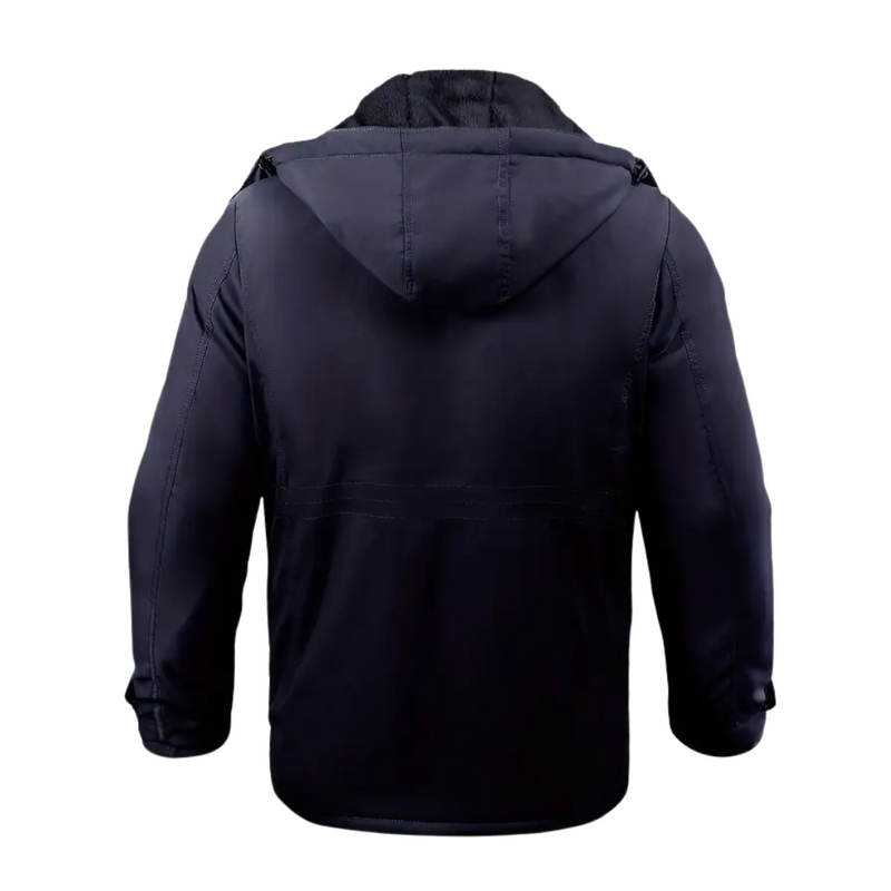 Men's winter jacket lined with plush & hood – Stellan