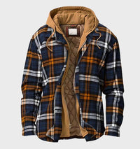 Warm men's jacket with pattern & hood – HeatStyle