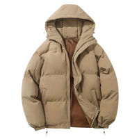 Padded men's puffer jacket with hood - Elias