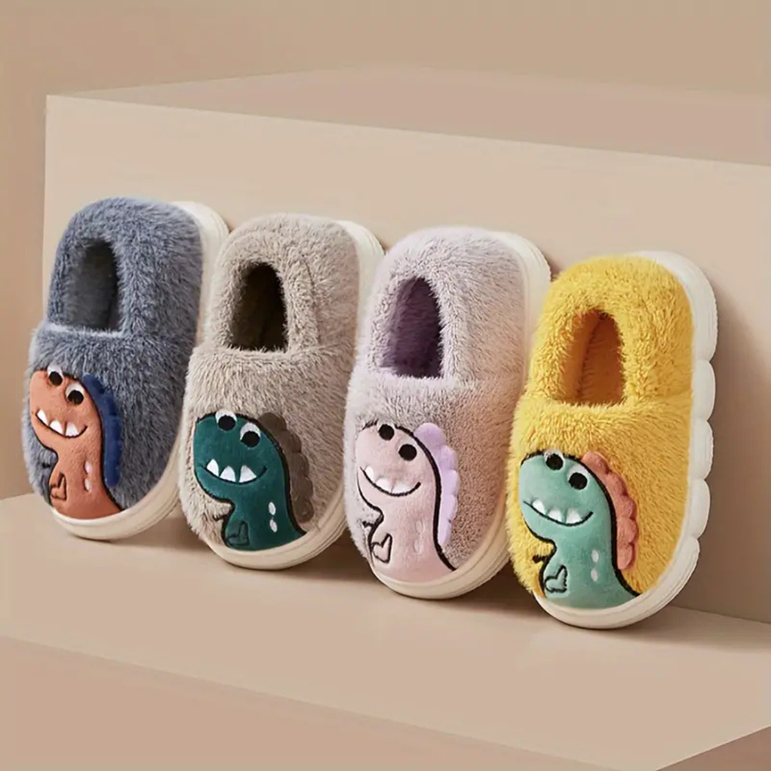Kid's Slippers with Dino Design – DinoSteps