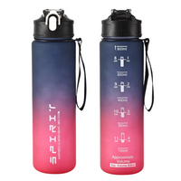 1L Large Capacity Leakproof Sports Water Bottle-Blue Red-State of Style