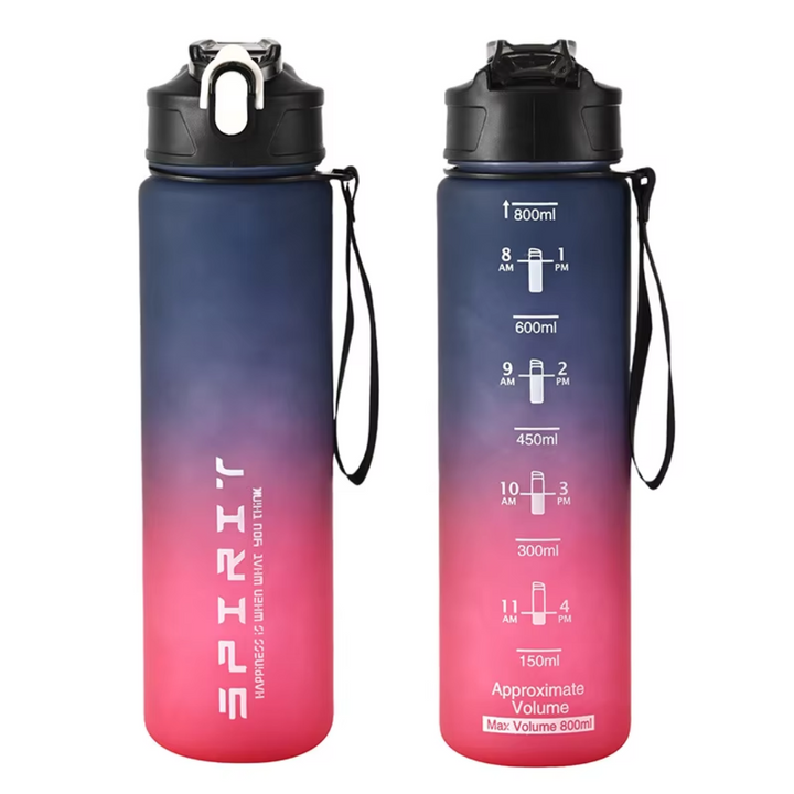 1L Large Capacity Leakproof Sports Water Bottle-Blue Red-State of Style