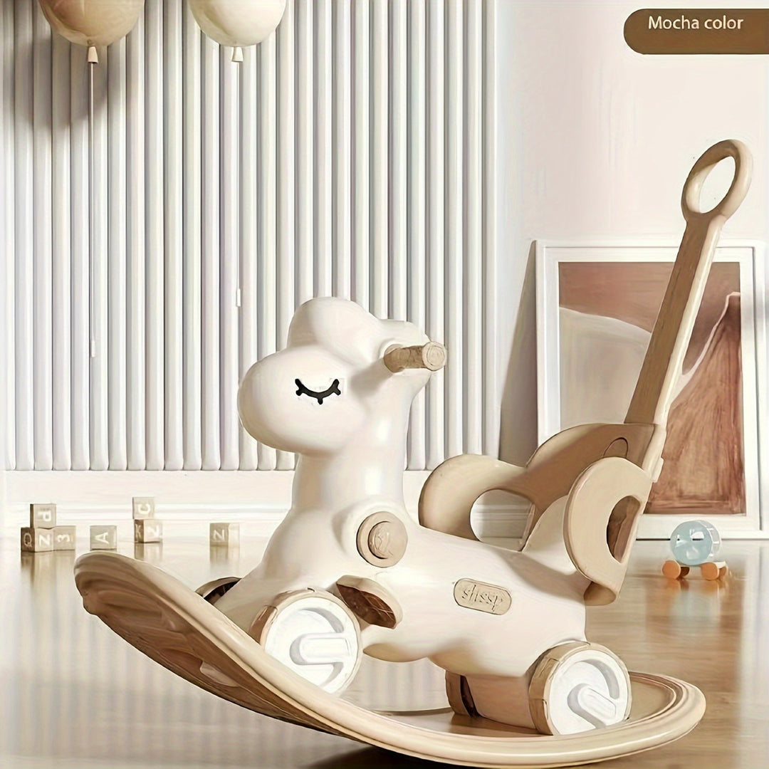 2-in-1 Rocking Horse & Balance Bike – WobbiRider-Khaki-State of Style