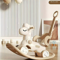 2-in-1 Rocking Horse & Balance Bike – WobbiRider-Khaki-State of Style