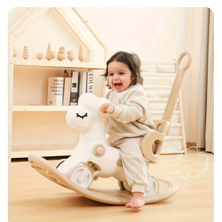 2-in-1 Rocking Horse & Balance Bike – WobbiRider-Pink-State of Style