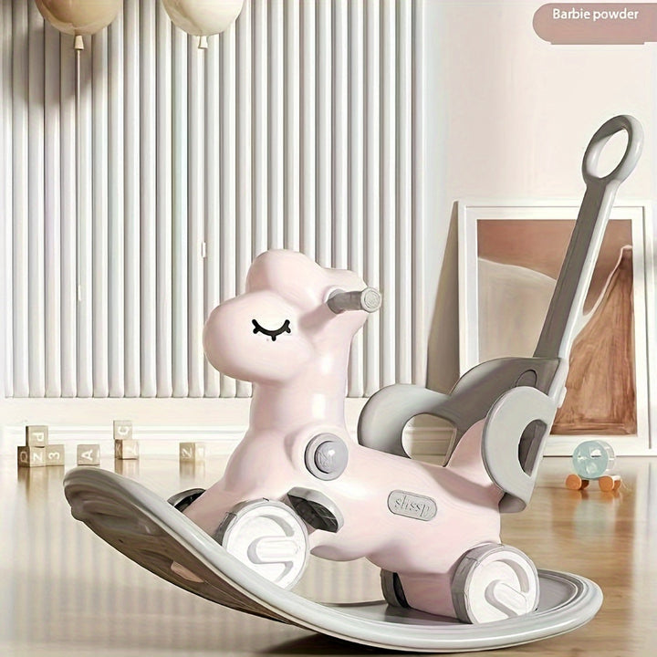 2-in-1 Rocking Horse & Balance Bike – WobbiRider-Pink-State of Style