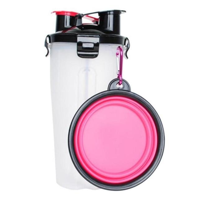 2-in-1 Travel Cup with Feeding Bowl - PawBuddy-White-State of Style