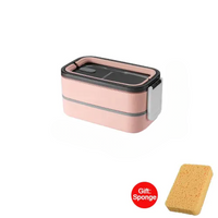 2-Layer Stainless Steel Bento Lunchbox - MealMate-White-State of Style