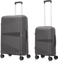 2-piece hard shell suitcase set – Valencia-Gray-2x S (39 L)-State of Style
