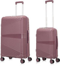 2-piece hard shell suitcase set – Valencia-Pink-2x S (39 L)-State of Style