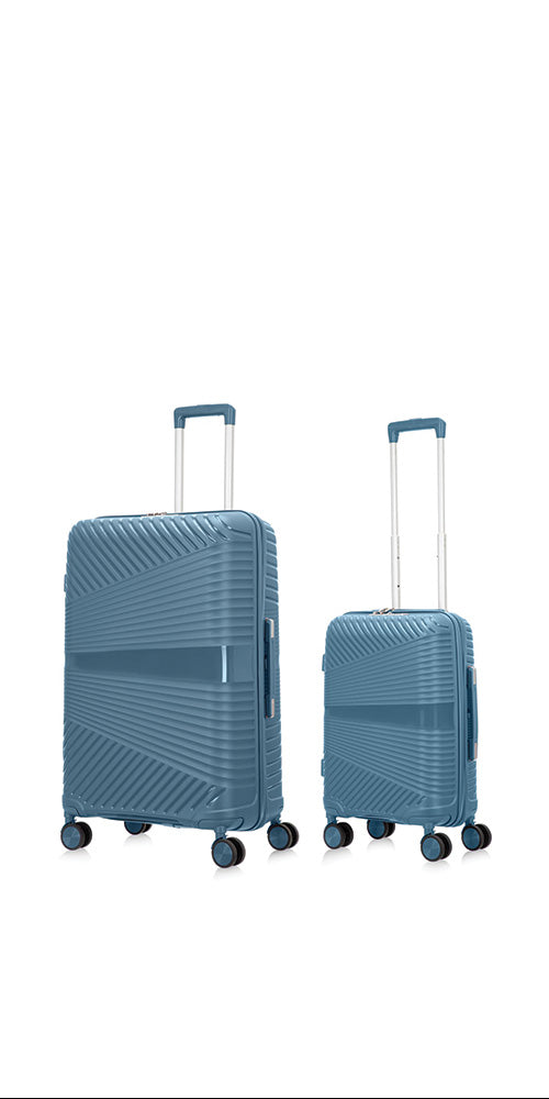 2-piece hard shell suitcase set – Valencia-Pink-2x S (39 L)-State of Style