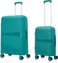 2-piece hard shell suitcase set – Valencia-Turquoise-2x S (39 L)-State of Style