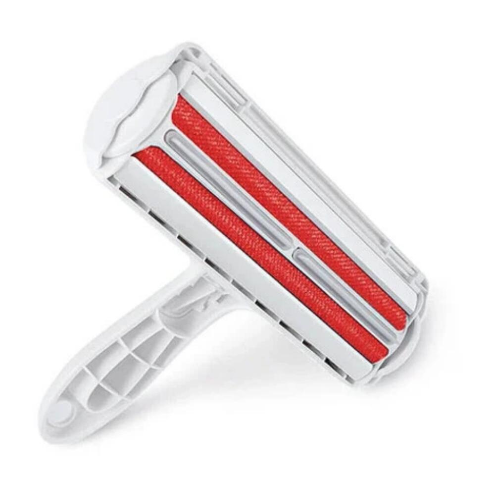 2-Way Pet Hair Remover with Microfiber Roller - FurSweep-Red-State of Style