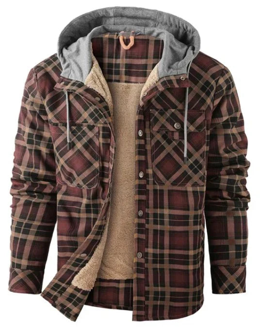 Men's outdoor jacket checked with insulation & water-repellent coating – Ragnar