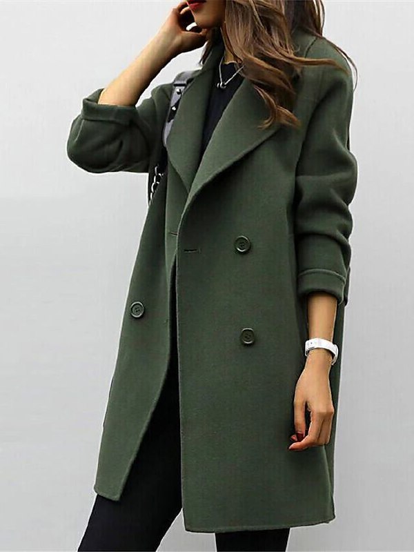 Ladies' wool coat tailored with high collar - Aurelia