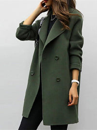 Ladies' wool coat tailored with high collar - Aurelia