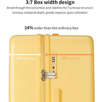 Airline-Approved 20" Carry-On Luggage with 3:7 Split & Triple-Layer PC Shell