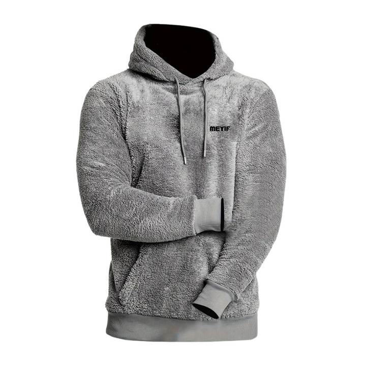 Men's hoodie lined with plush & hood - Emil