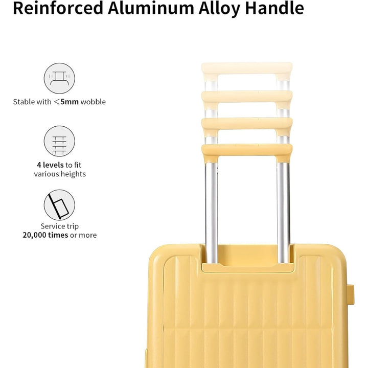 Airline-Approved 20" Carry-On Luggage with 3:7 Split & Triple-Layer PC Shell