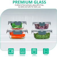 24-Piece Airtight Glass Food Storage Set - PurePreserve-Grey-State of Style