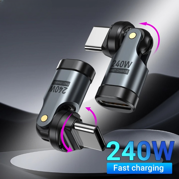 240W USB-C to USB-C Rotating Fast Charge Adapter – Buy 1, Get 1 FREE-State of Style