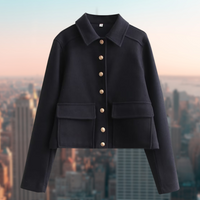 Women's wool jacket in a casual look for autumn – Noelia