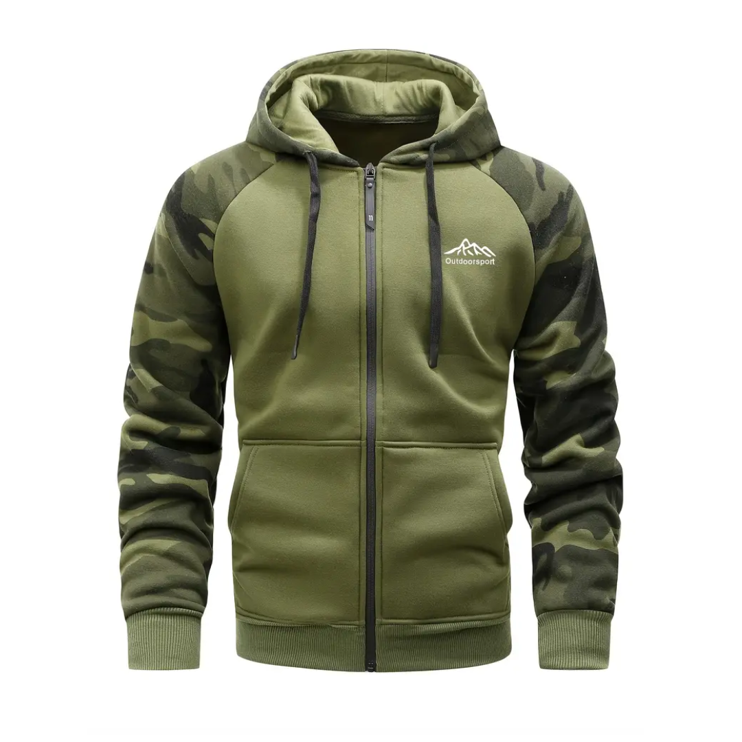 Warm and Comfortable Men's Camo Fleece Jacket - Ethan