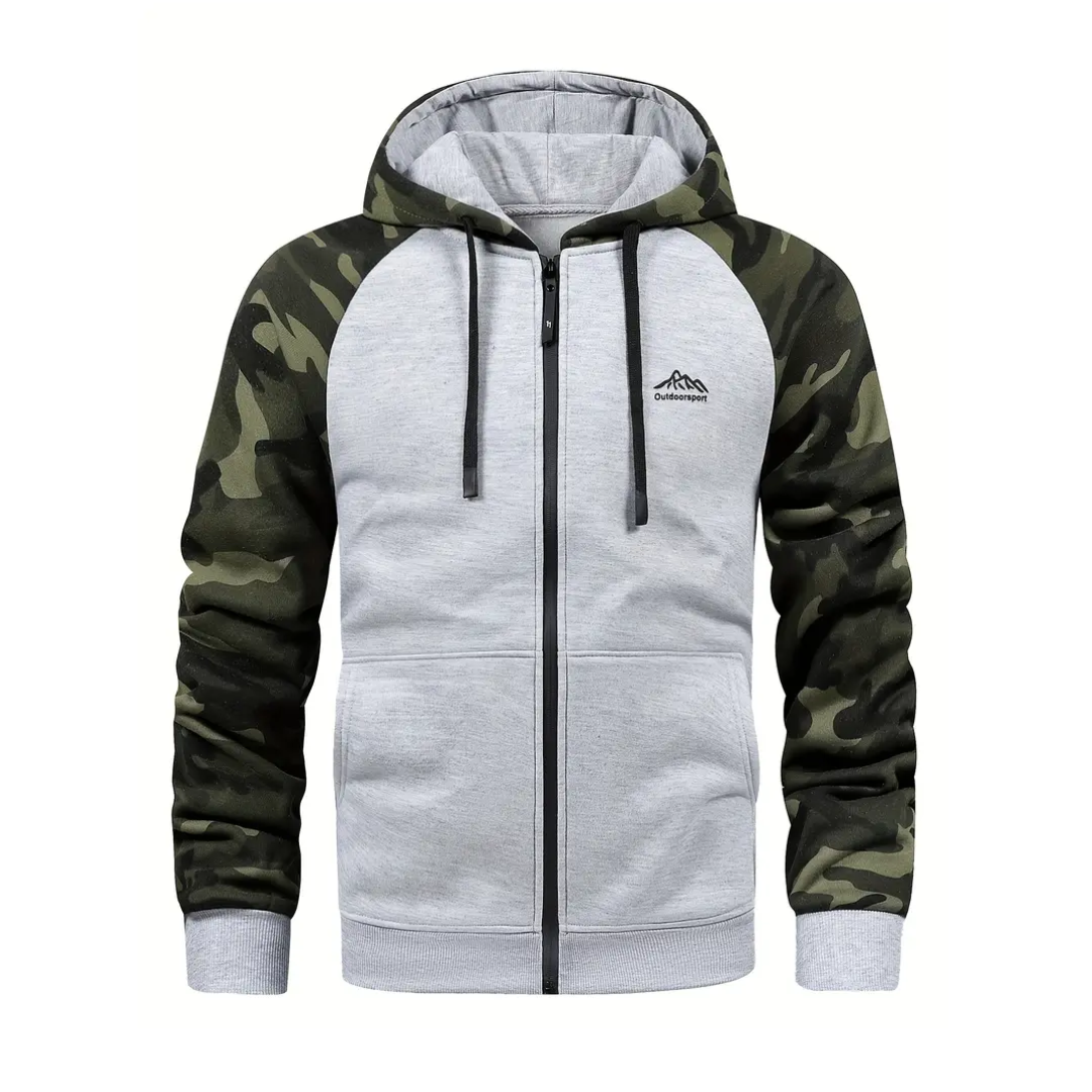 Warm and Comfortable Men's Camo Fleece Jacket - Ethan
