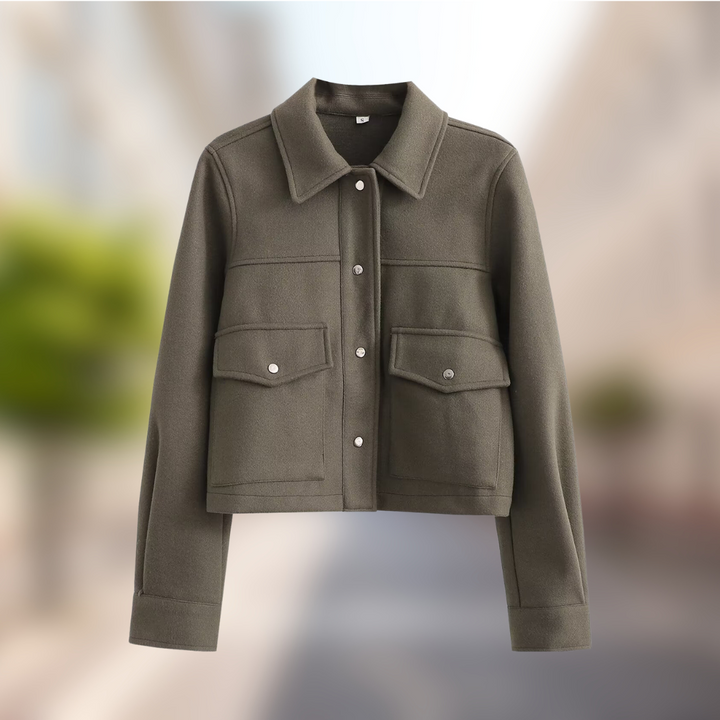 Women's wool jacket in a casual look for autumn – Amara