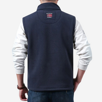 Men's Fleece Outdoor Gilet – Lined with Stand-up Collar – Kaspar