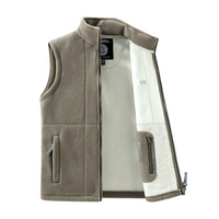 Men's Fleece Outdoor Gilet – Lined with Stand-up Collar – Kaspar