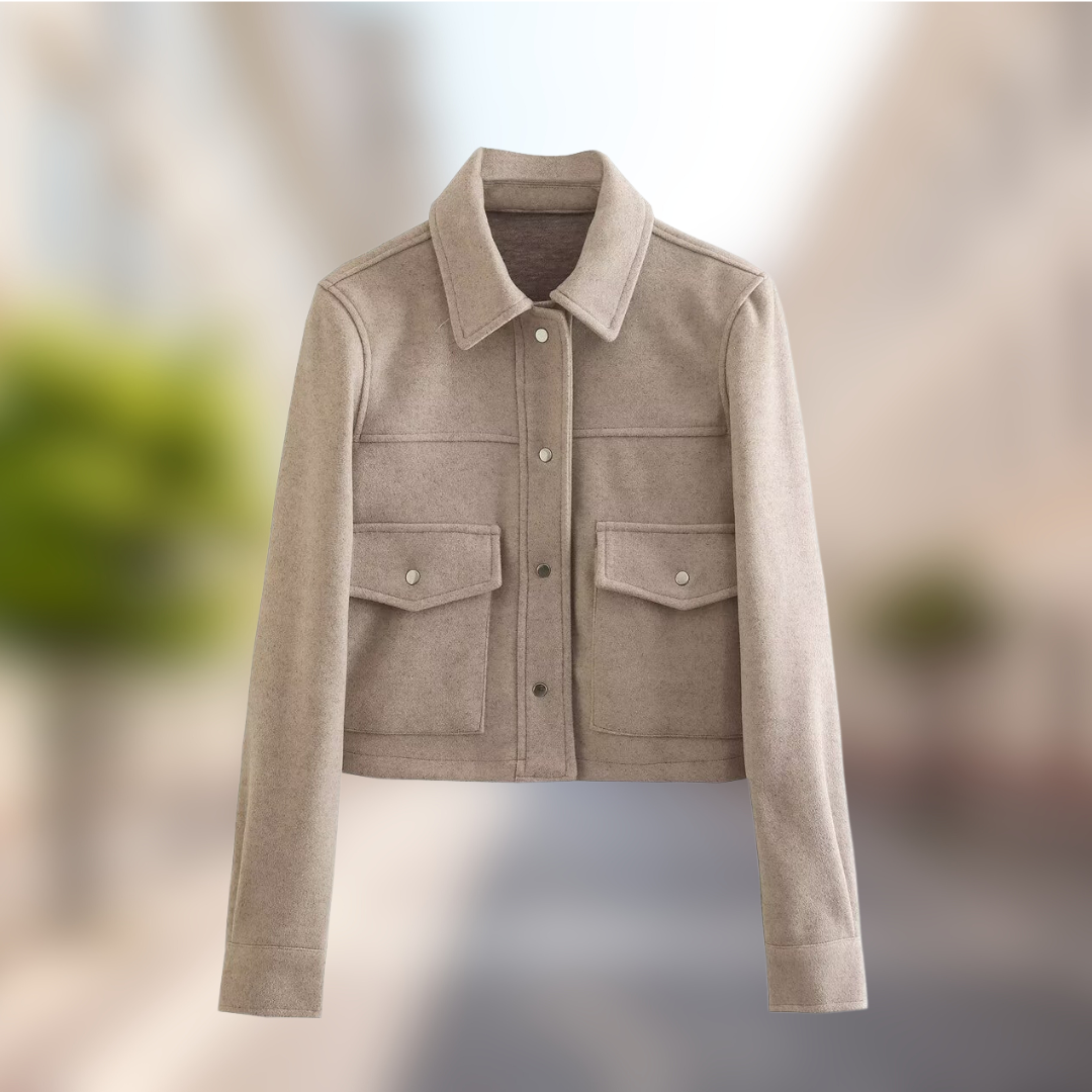 Women's wool jacket in a casual look for autumn – Amara
