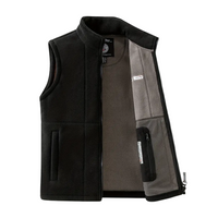 Men's Fleece Outdoor Gilet – Lined with Stand-up Collar – Kaspar