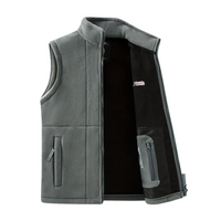 Men's Fleece Outdoor Gilet – Lined with Stand-up Collar – Kaspar