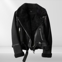 Ladies' Fleece Sherpa Bomber Jacket with Zip – Amira