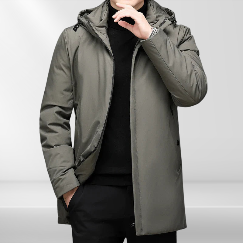 Classic men's hoodie jacket with duck down filling – Matteo