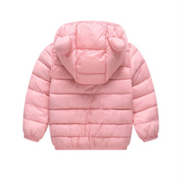 Children's waterproof rain jacket in a down style with cartoon design – Miro
