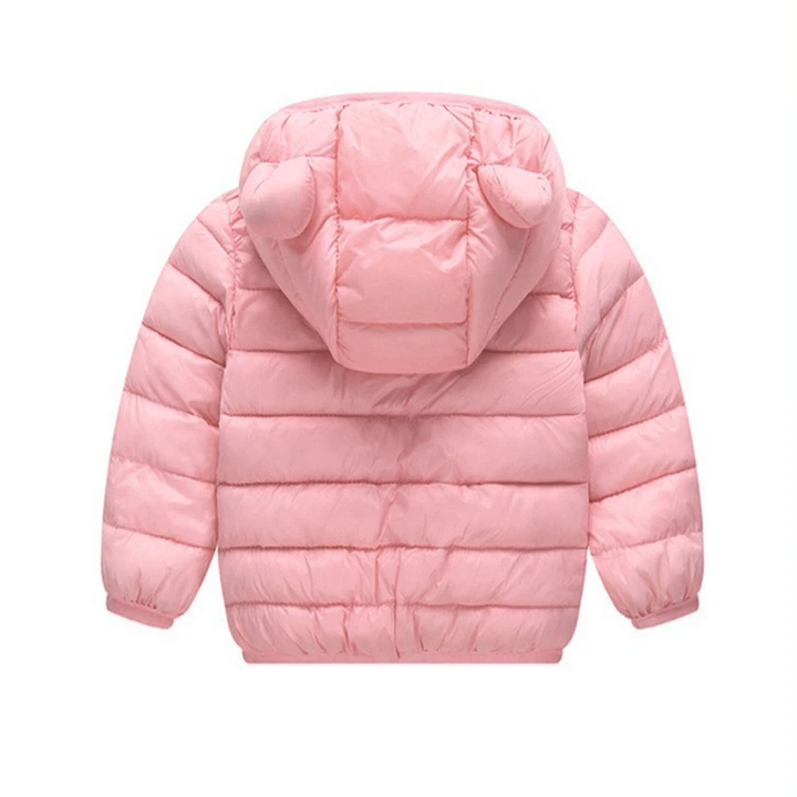 Children's waterproof rain jacket in a down style with cartoon design – Miro