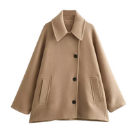 Ladies' transitional jacket in oversized style with button closure – Selina