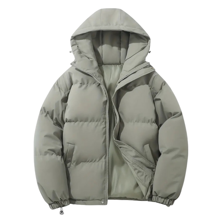 Padded men's puffer jacket with hood - Elias