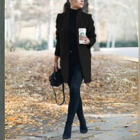 Women's Stand Collar Winter Coat with Timeless Design – Reginel
